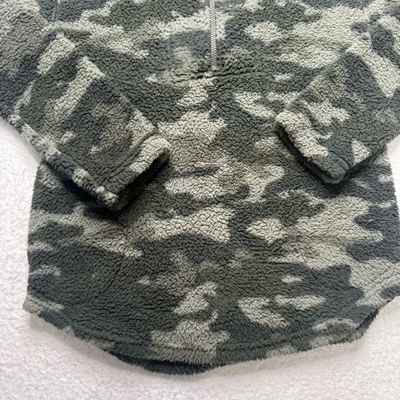 Koolaburra By Ugg Sherpa Camo Sage Pullover‎ 1/4 Zip Sweatshirt XS - Picture 5 of 13